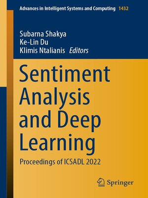 cover image of Sentiment Analysis and Deep Learning